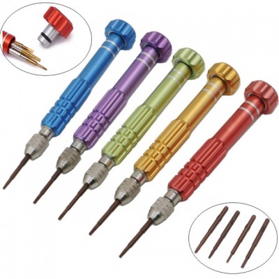 Wholesale Universal Smart Phones Aluminum Alloy 5 In 1 Screwdrivers Bit Cell Phone Repair For iPhone For Samsung Galaxy