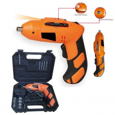 44PCS IN 1 3.6V Rechargeable Power LED Light Screw Gun Cordless Electric Screwdriver